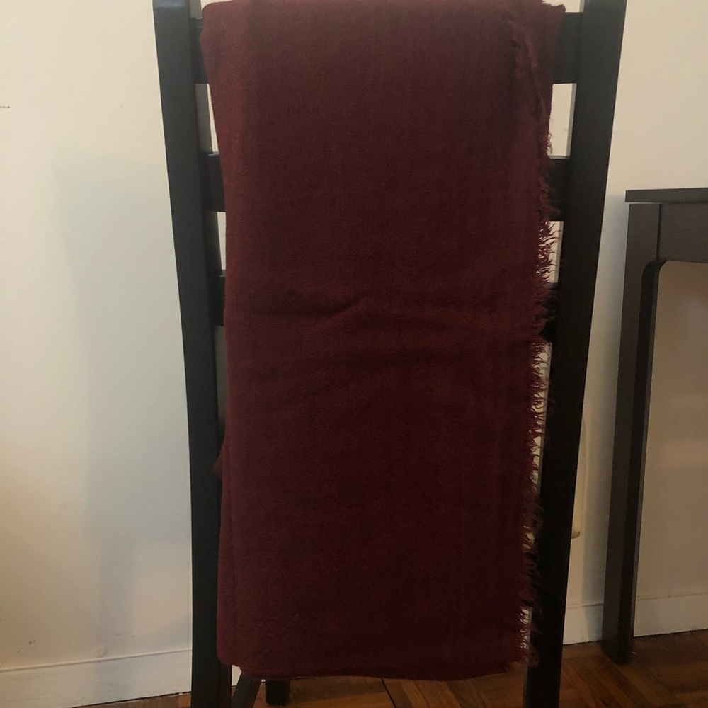 Large Burgundy Blanket Scarf